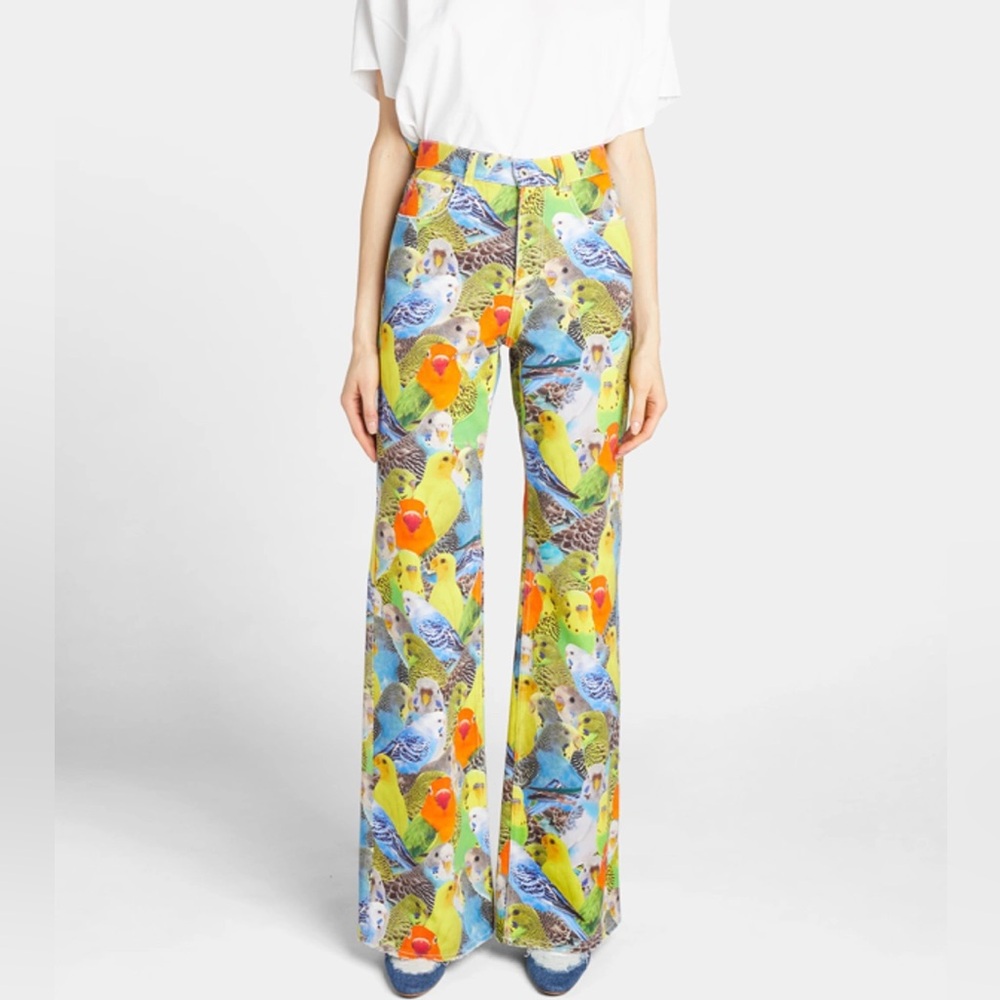 NWT LOEWE Parrots mid-rise wide-leg jeans